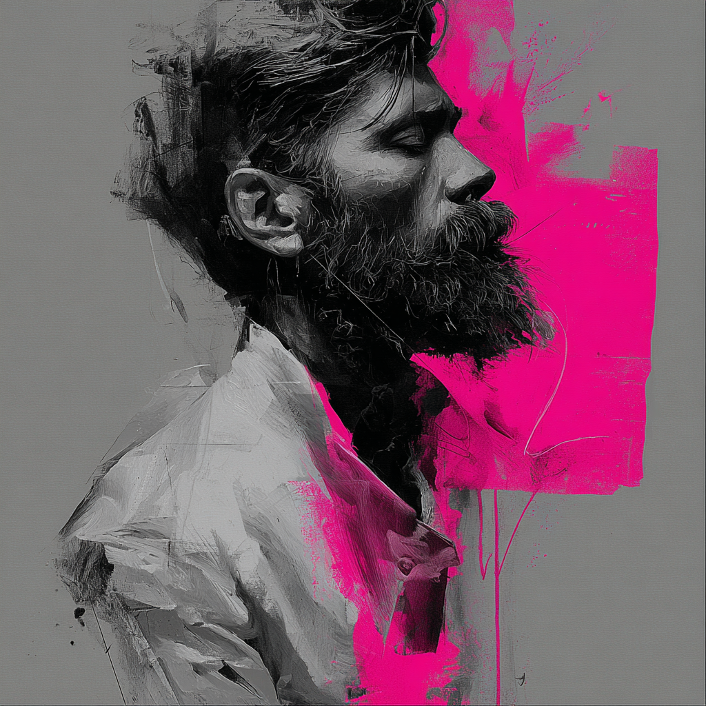 Stylish bearded man by Louis Issard